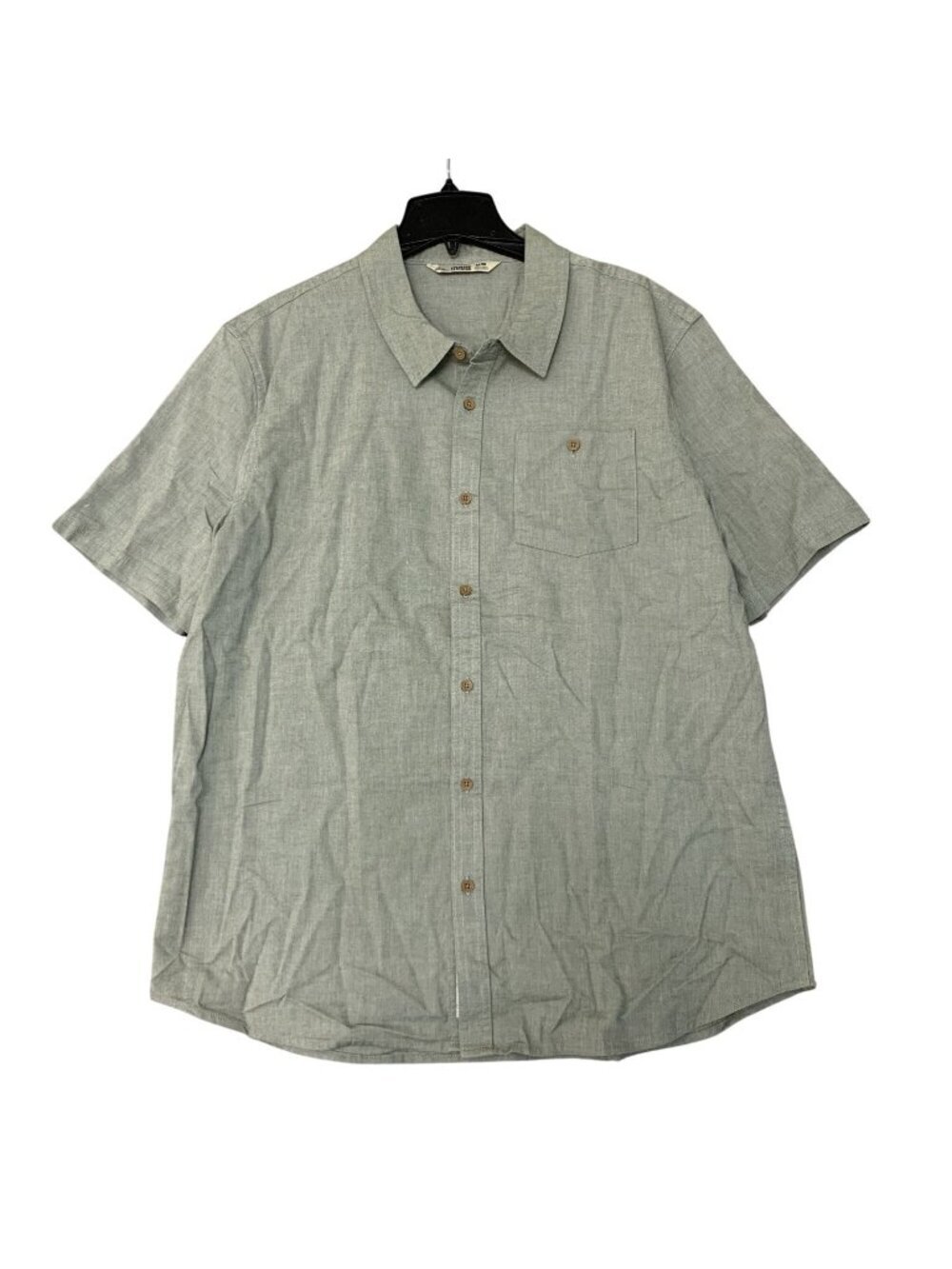 Colorado Clothing Men's XL Green Short-Sleeve Button-Up Shirt 98% Cotton